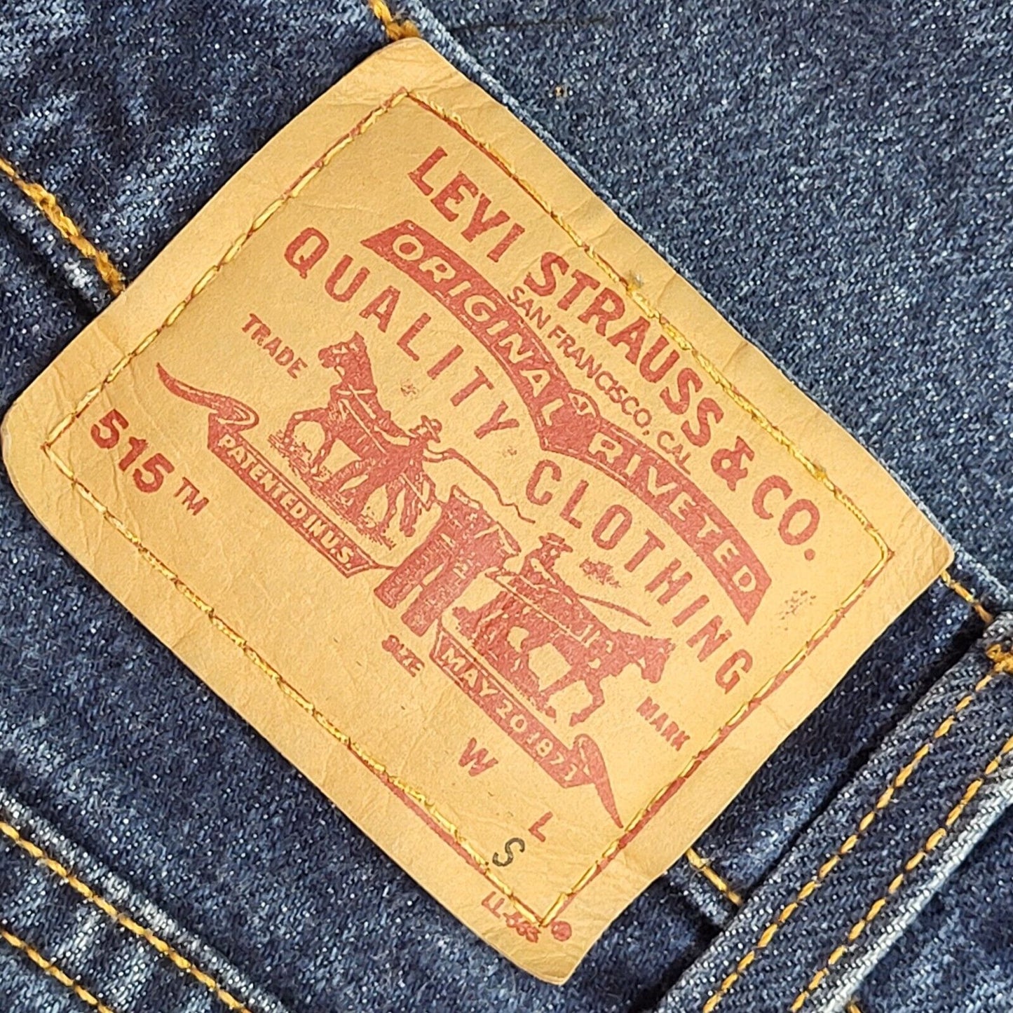 Levi's 515 90s Dark Blue Bootcut Denim Jeans Uk Women's Size S W26 L30