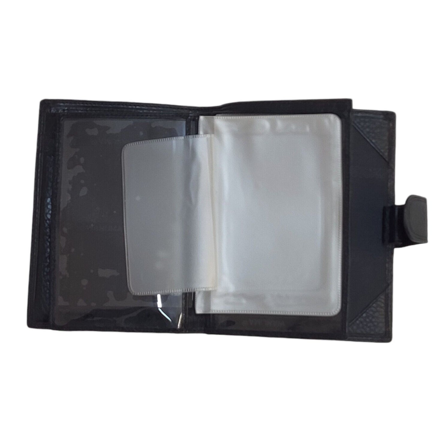 Wanlima Black Leather Wallet Uk Men's Size 5.5" x 4"