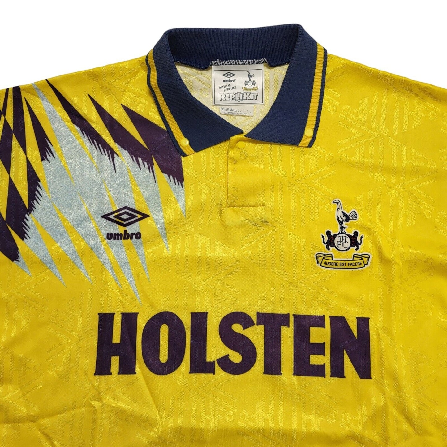 Umbro Tottenham Hotspur FC 1991-92 Away Football Shirt Uk Men's Size S
