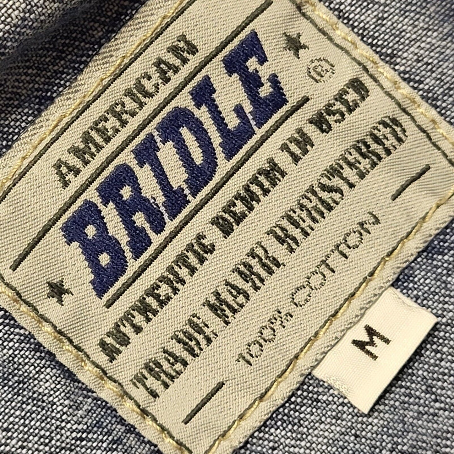Bridle Dark Blue 90s Vintage Button Denim Jacket Uk Women's Size M