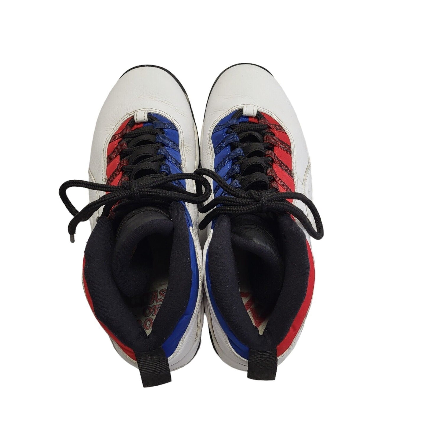 Air Jordan 10 Westbrook Claaa 2006 White & Red Lace-Up Trainers Uk Men's Size 8