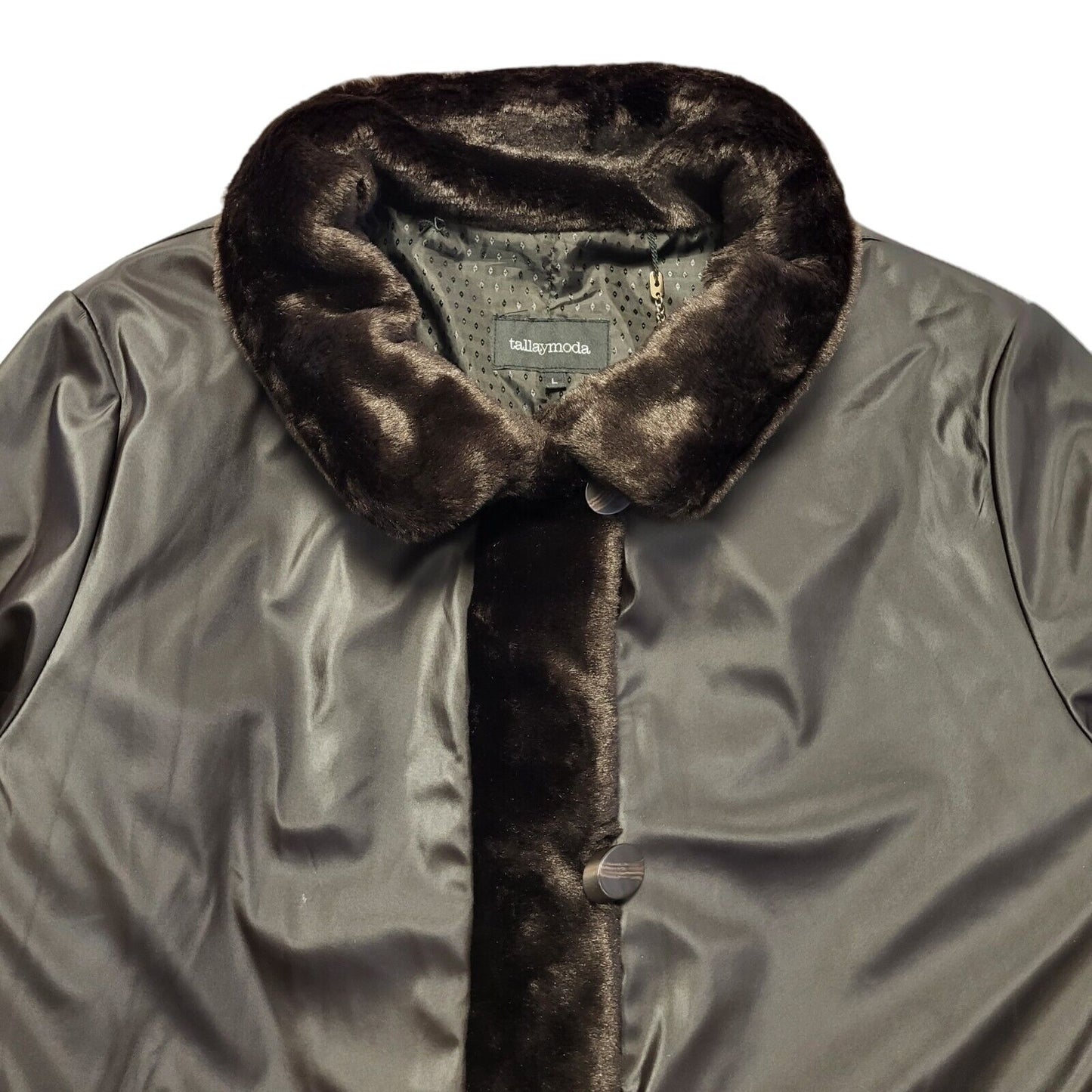 Talla Y Moda Brown Button Coat Uk Women's Size Large