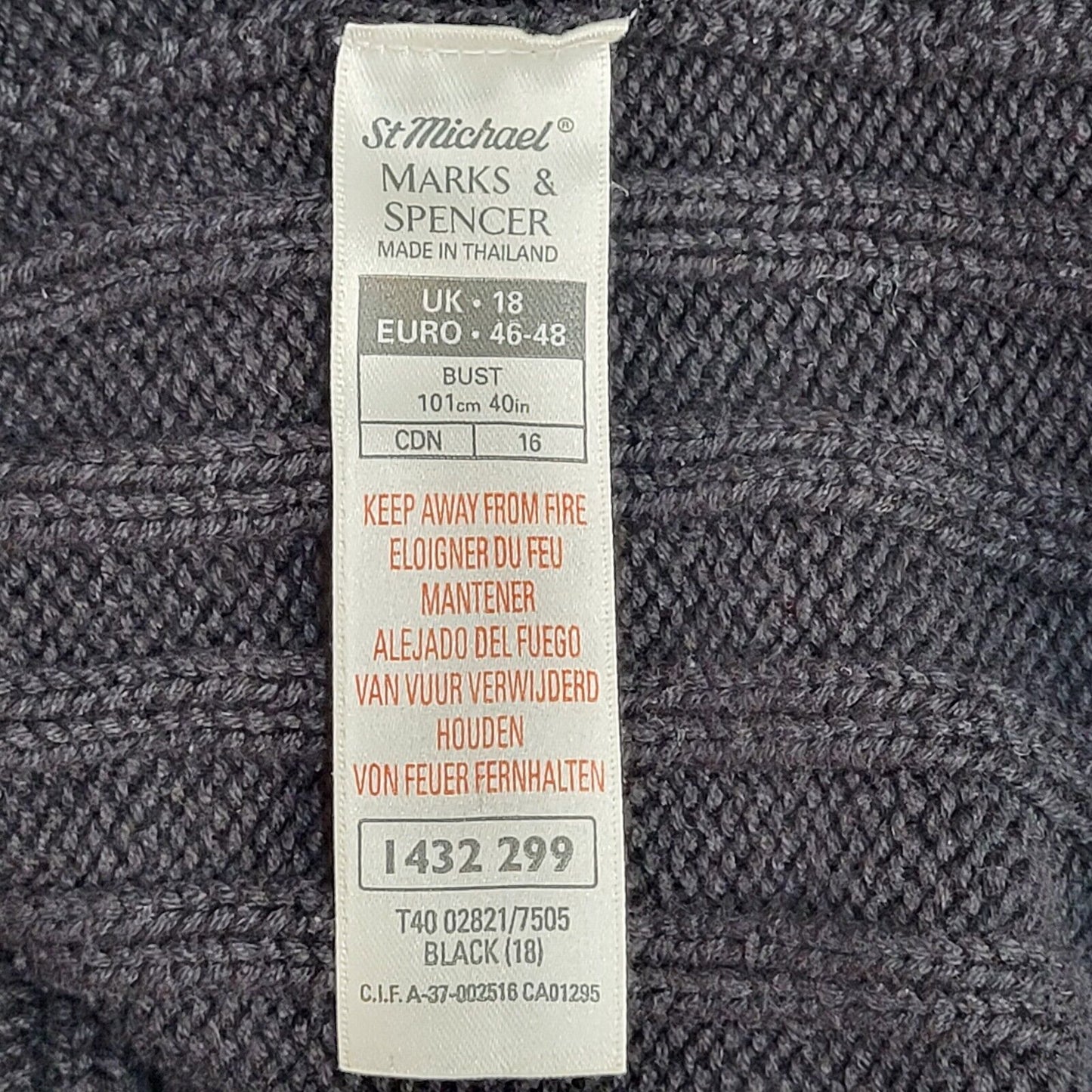 Marks and Spencer Roll Neck Black Vintage 90's Jumper UK Women's Size 18