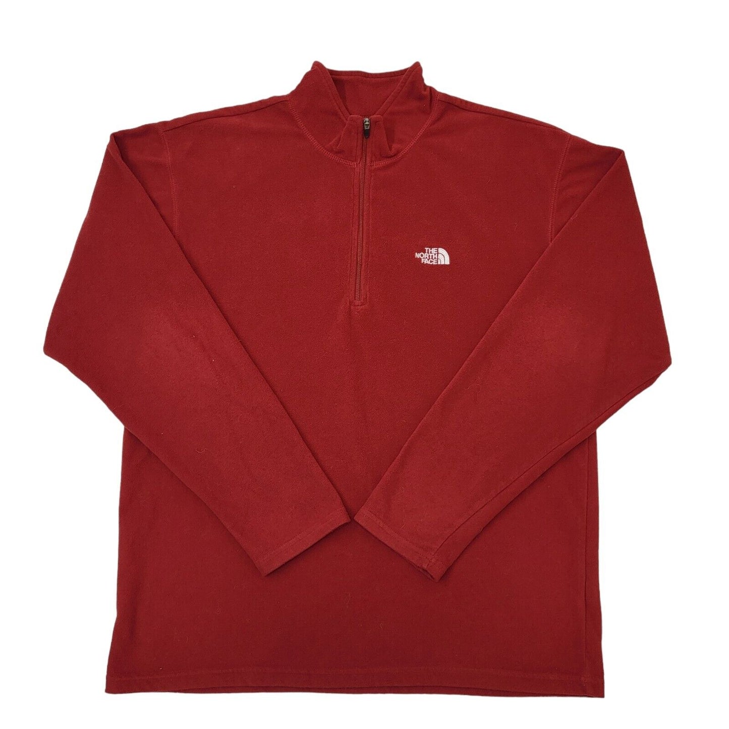 The North Face Red 1/4 Zip Fleece Men's Size M