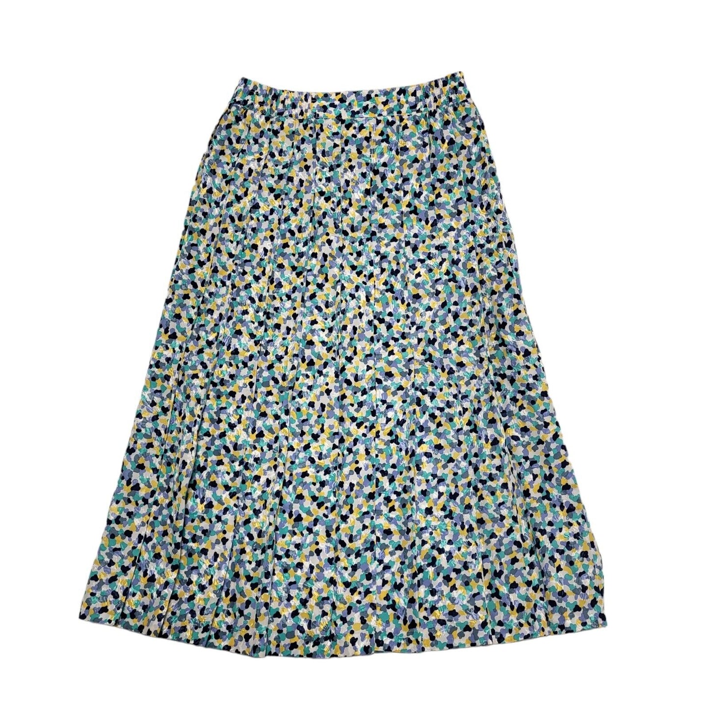 Lilet Paris Vintage 80's Multicoloured Retro Button Front Skirt Womens UK 12