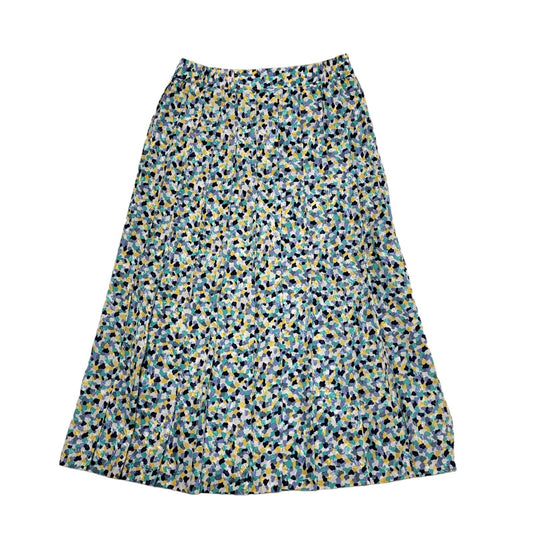Lilet Paris Vintage 80's Multicoloured Retro Button Front Skirt Womens UK 12