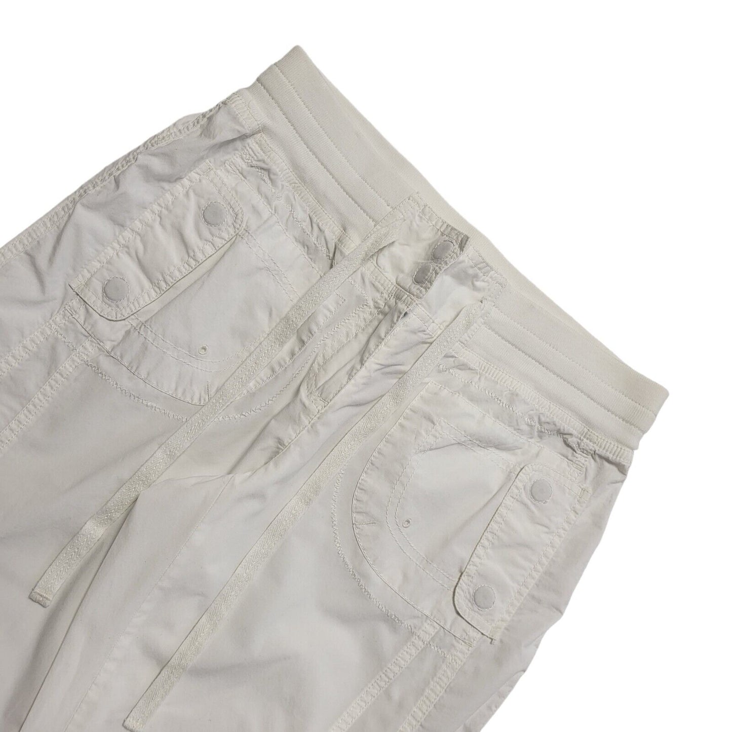 Next Vintage Y2k White Straight Cargo Trousers Uk Women's 12 W30 L31