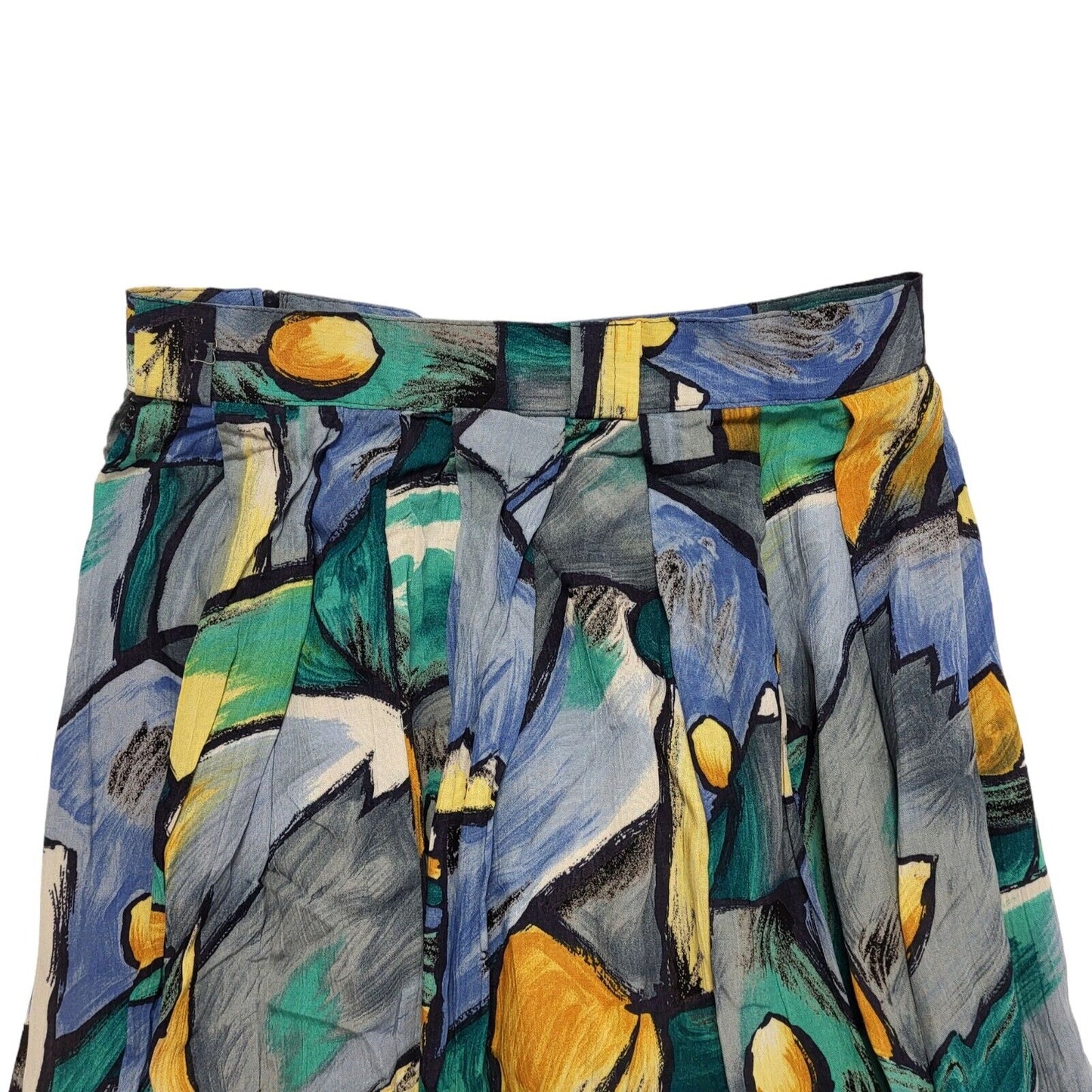 St Michael Vintage 80's Multicoloured Retro Abstract Skirt Womens UK 8 (usa 12)