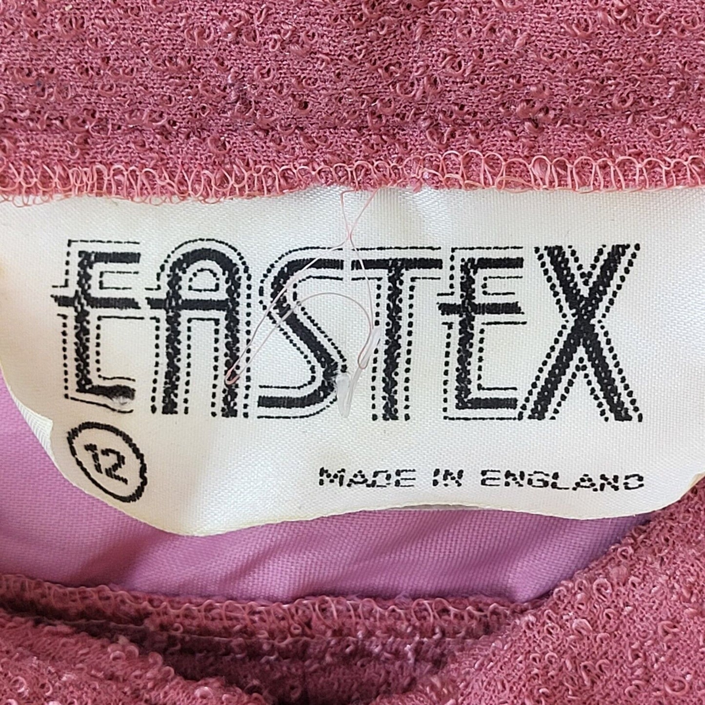 70s Vintage Eastex Pink Long Sleeve Daywear Dress Women's Size 12 Eu 40
