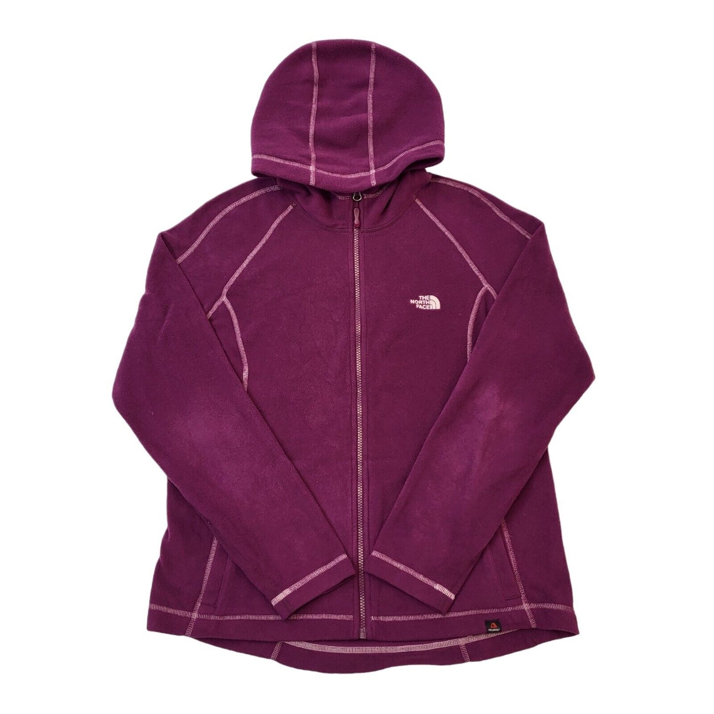 The North Face Purple Zip Up Hooded Fleece Women's Size XL