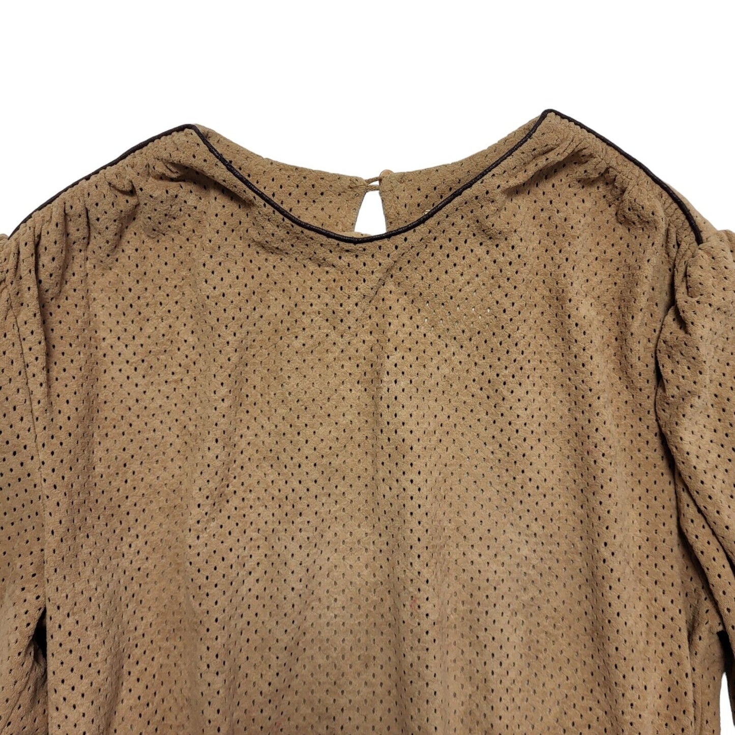 Vintage 80's St Michael Brown A-Line Long Sleeve Dress Womens UK 10