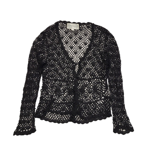 Fay Louise Vintage 90's Black  Button Up Long Sleeve Cardigan Women's UK M