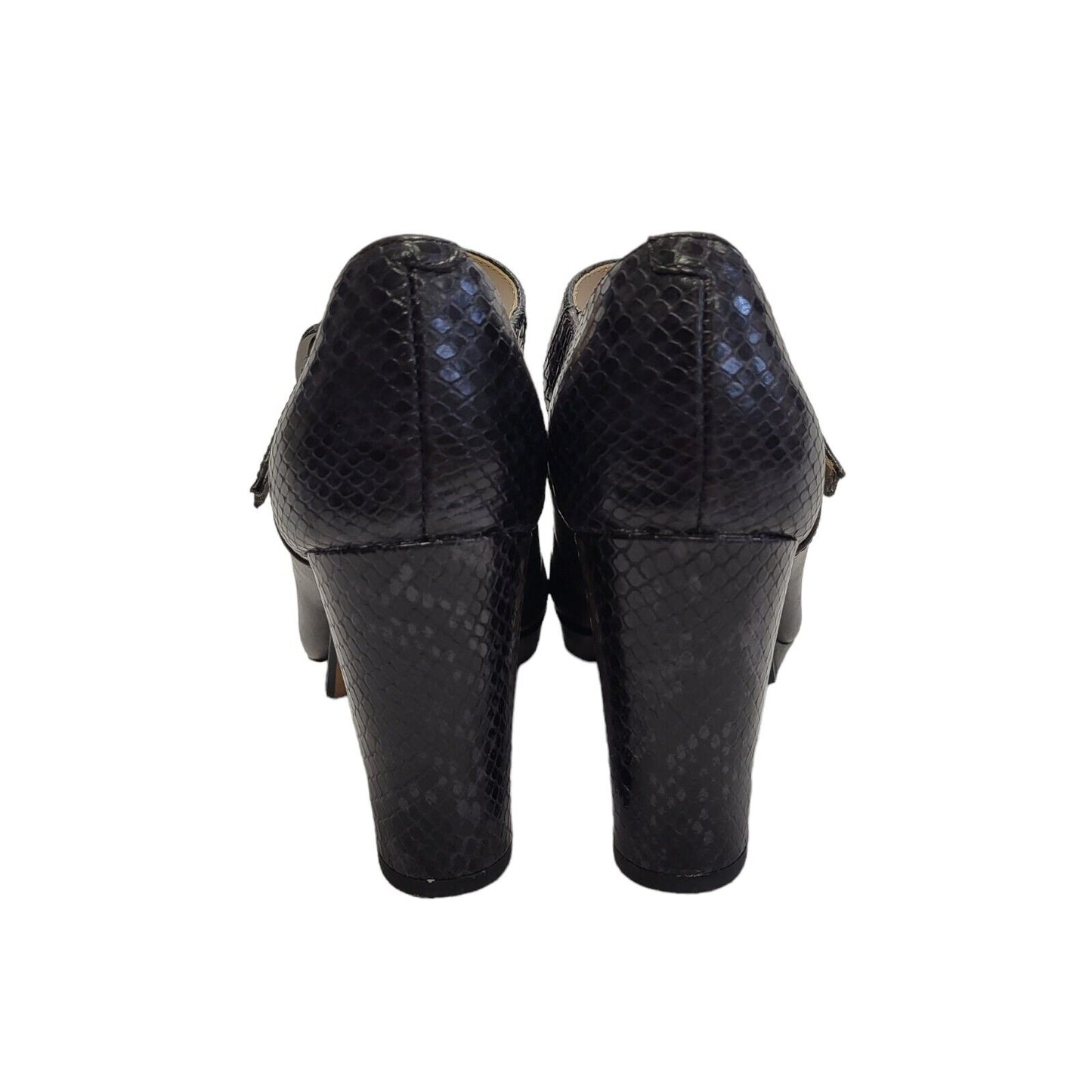 Clarks Black Vintage Buckle Heels Shoes Uk Women's Size 6