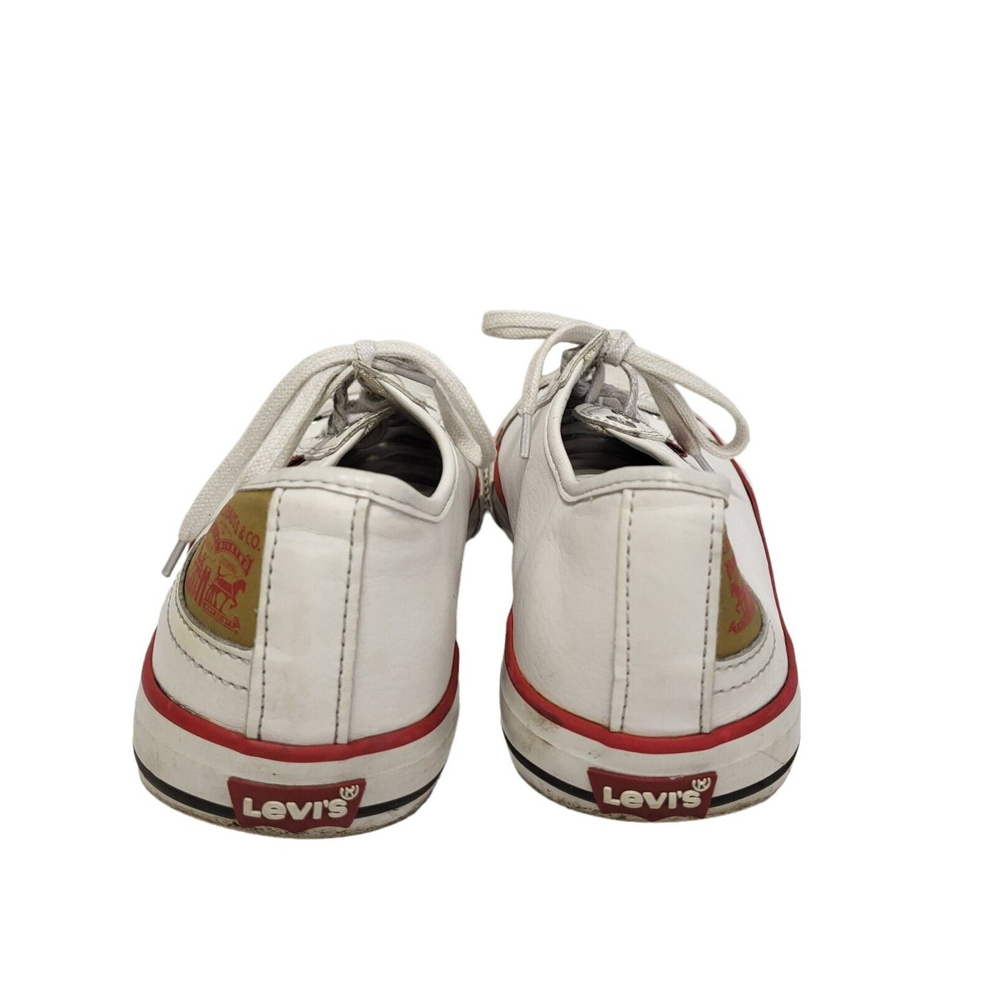 Levi's White Leather Lace Up  Trainers Men's  Uk Size 7.5