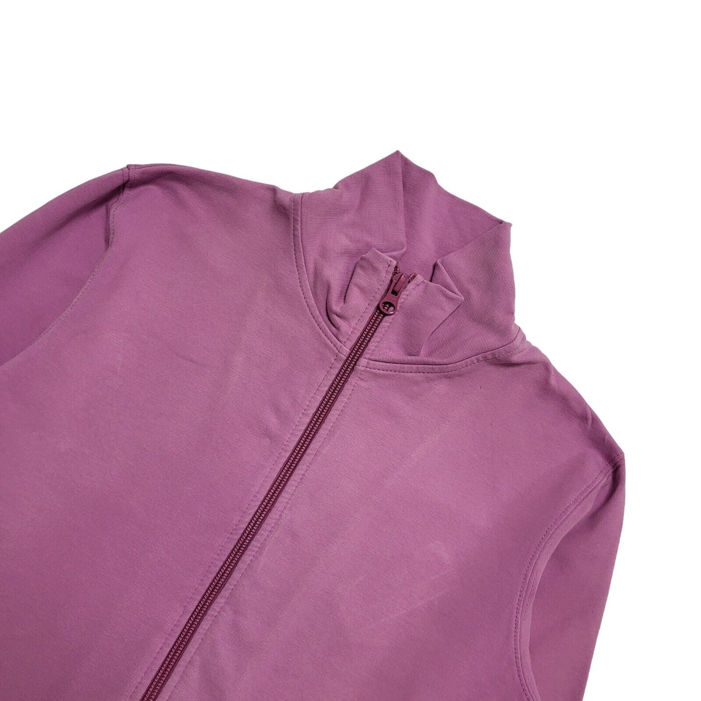 Elle Sport Y2K Purple High Neck Zip Up Sweatshirt Womens UK Size Medium