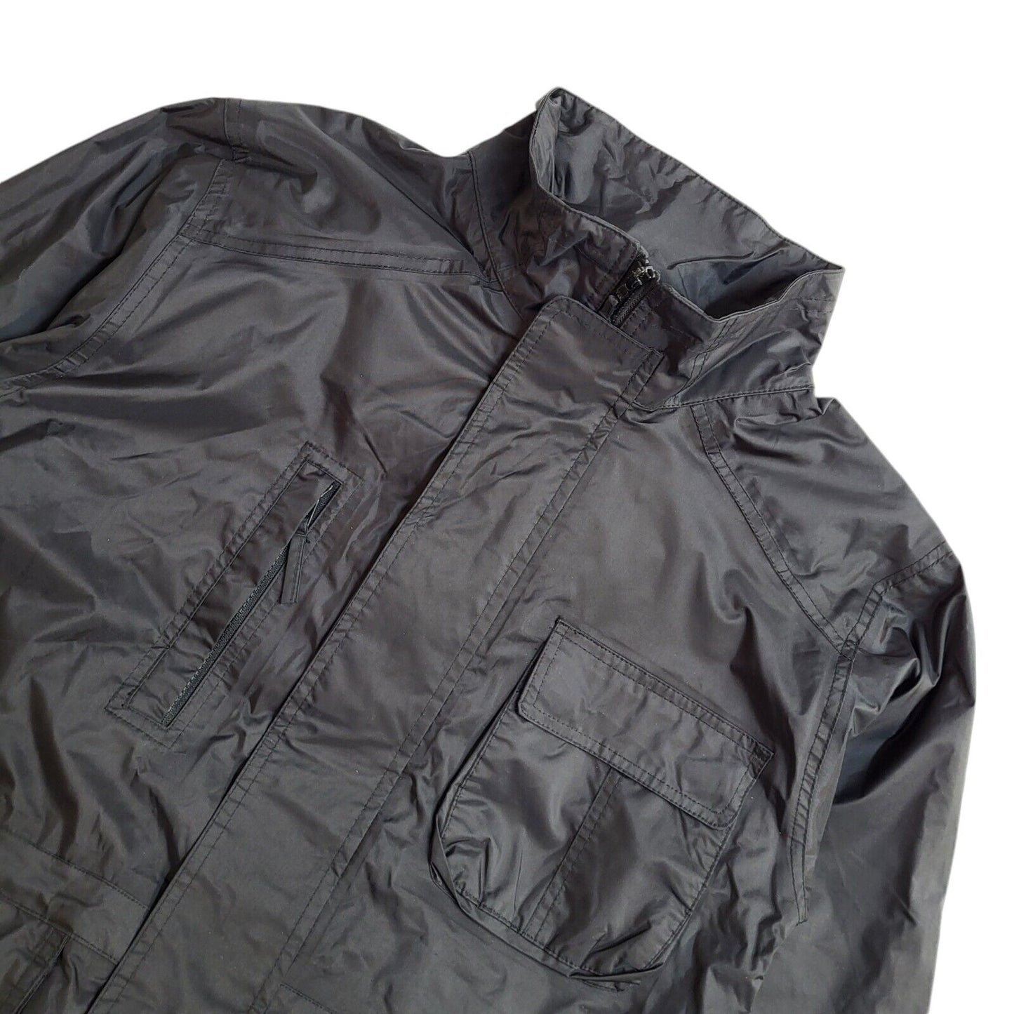 Beau Brummel 90s Black Hooded Jacket Uk Men's Size Small