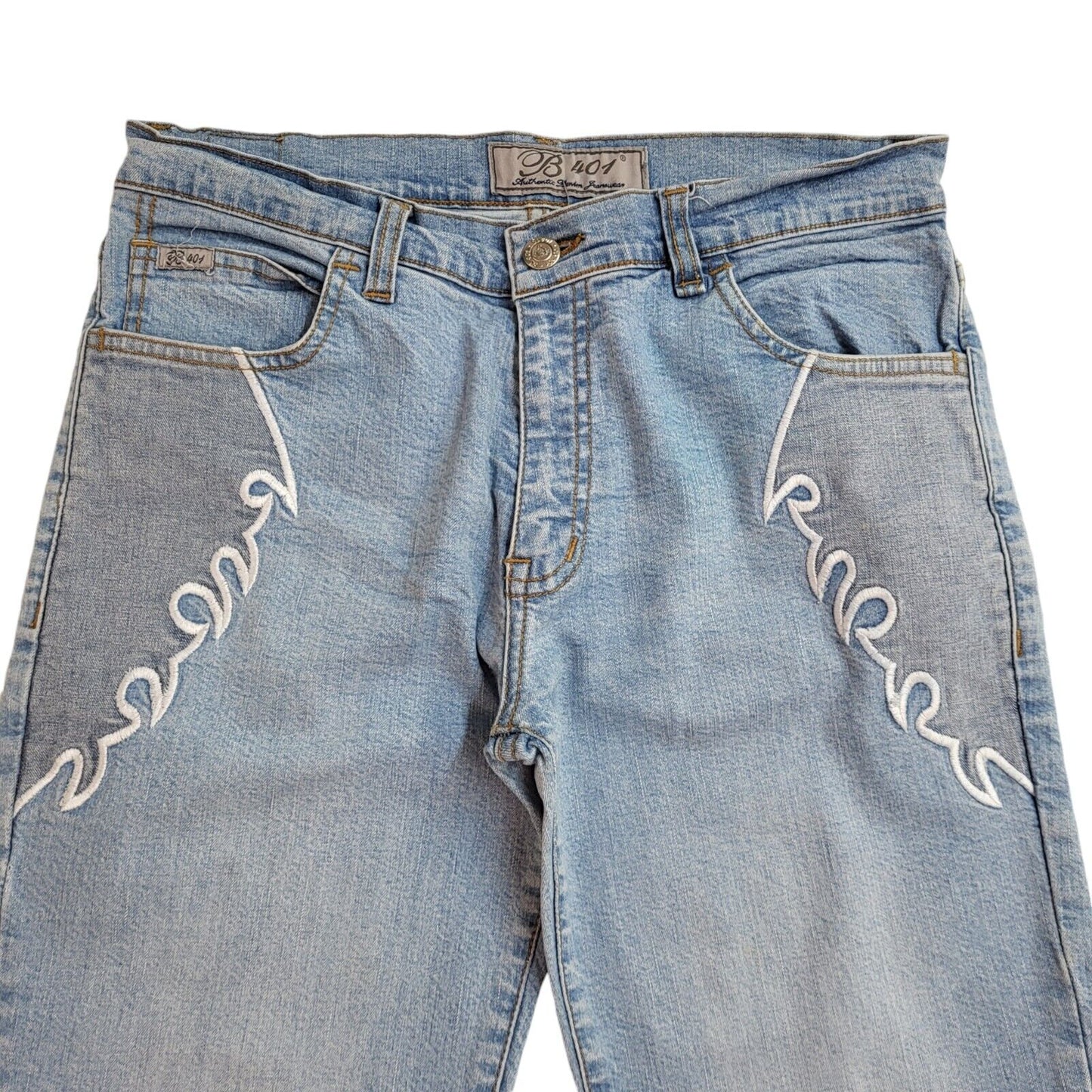 B401 Vintage 90s Light Blue Bootcut Denim Jeans Uk Women's Size 12 W30 L31