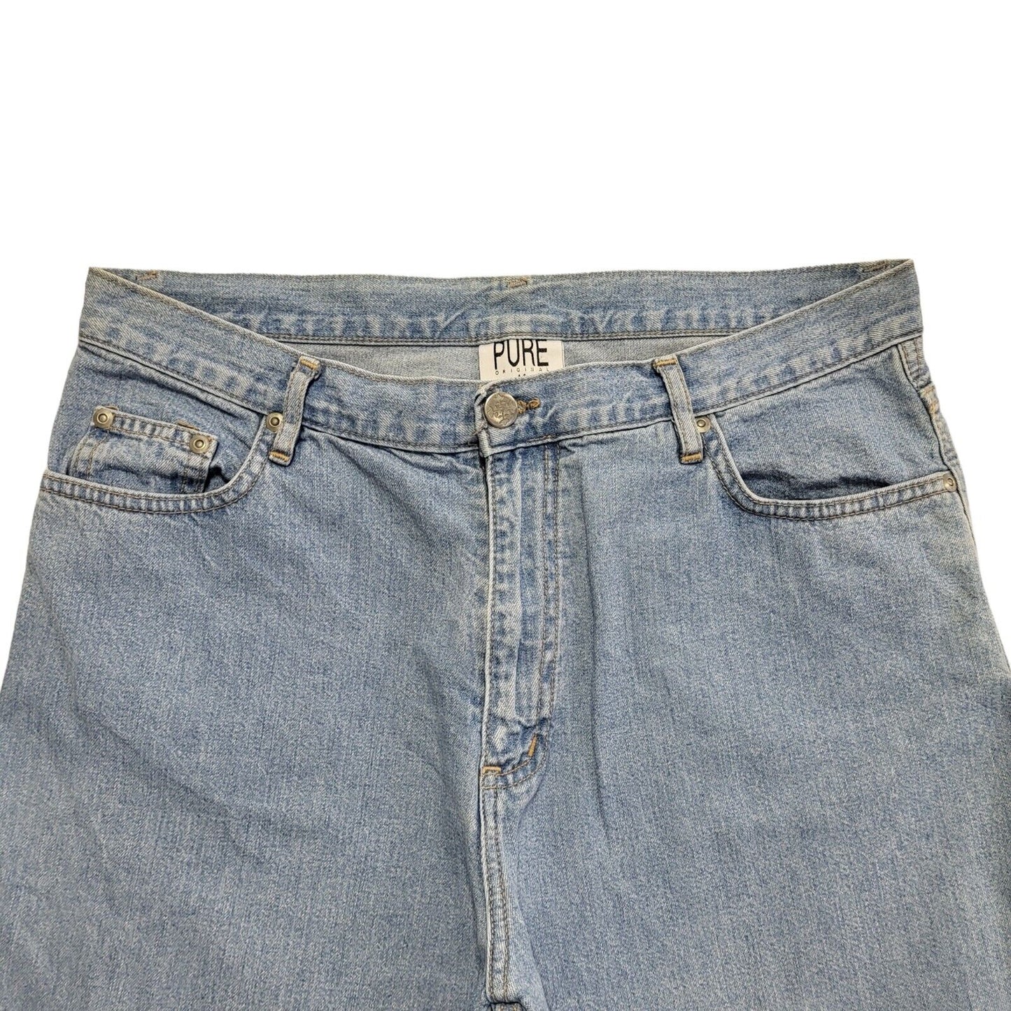 Pure Light Blue 90s Vintage Straight Leg Denim Jeans Uk Women's 14 W32 L25