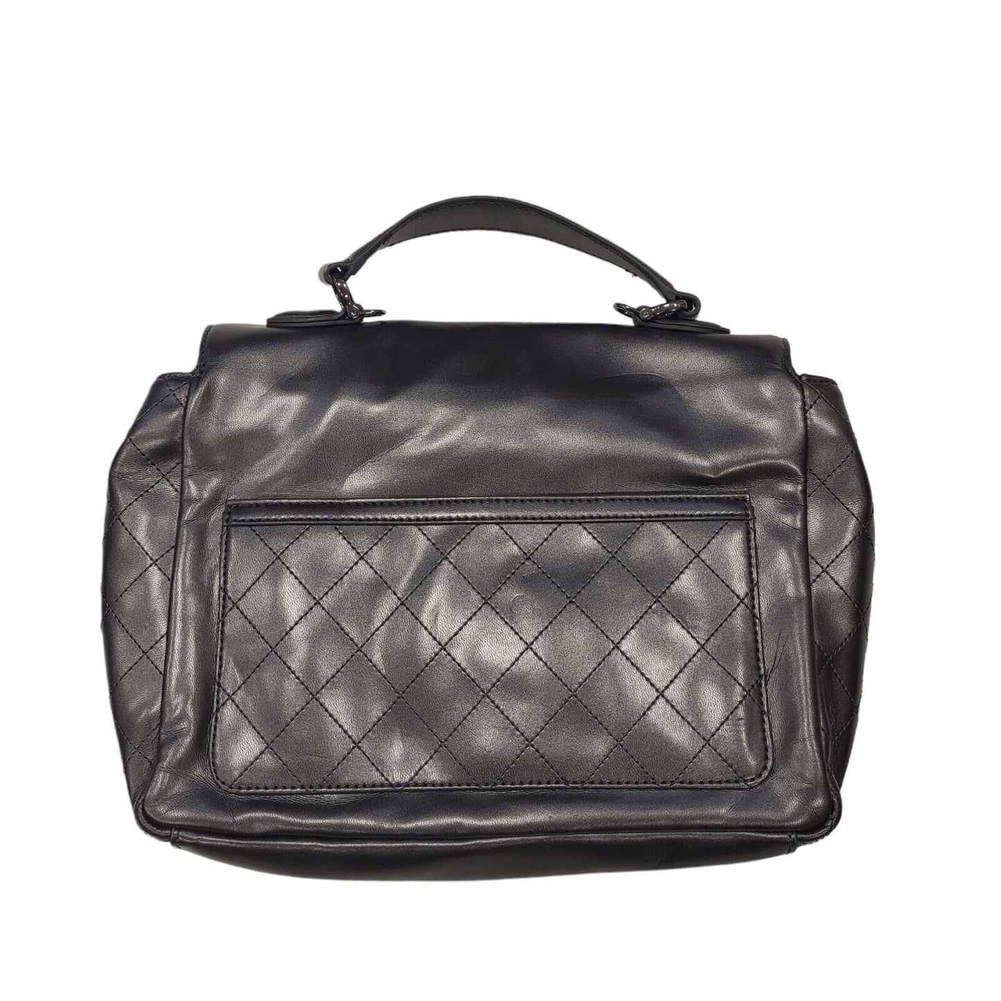 Moschino Grey Faux Leather Small Hand Bag Uk Women's Size  11" x 9"