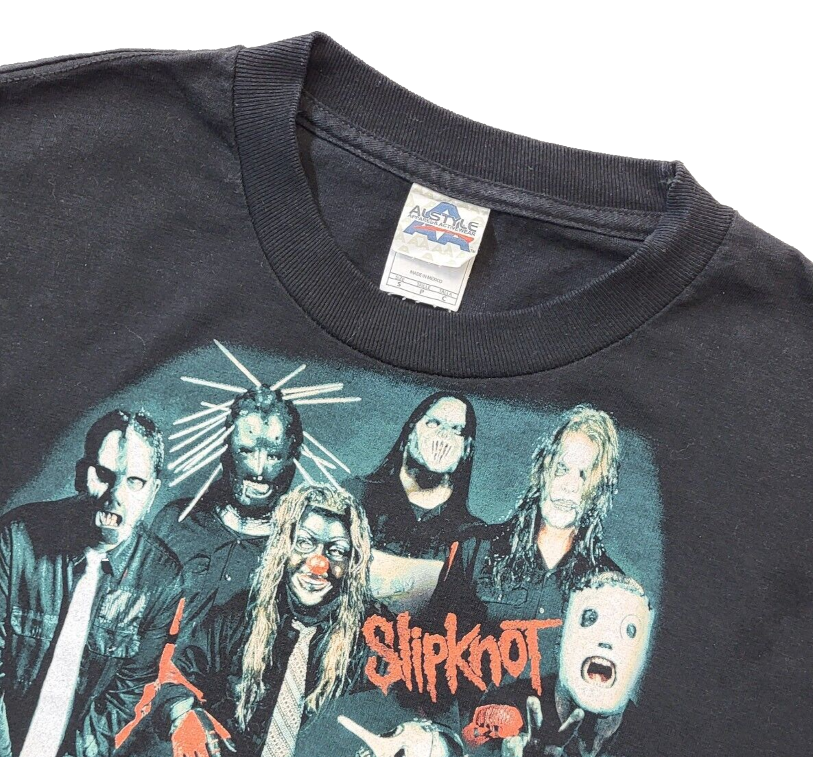 Alstyle Black Slipknot Vintage Crew Neck T-Shirt Men's Size Small