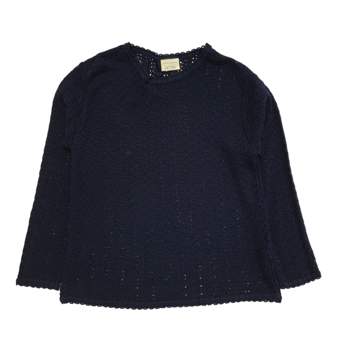 Cockleshell Vintage 90's Blue Long Sleeve Top Womens UK Size L