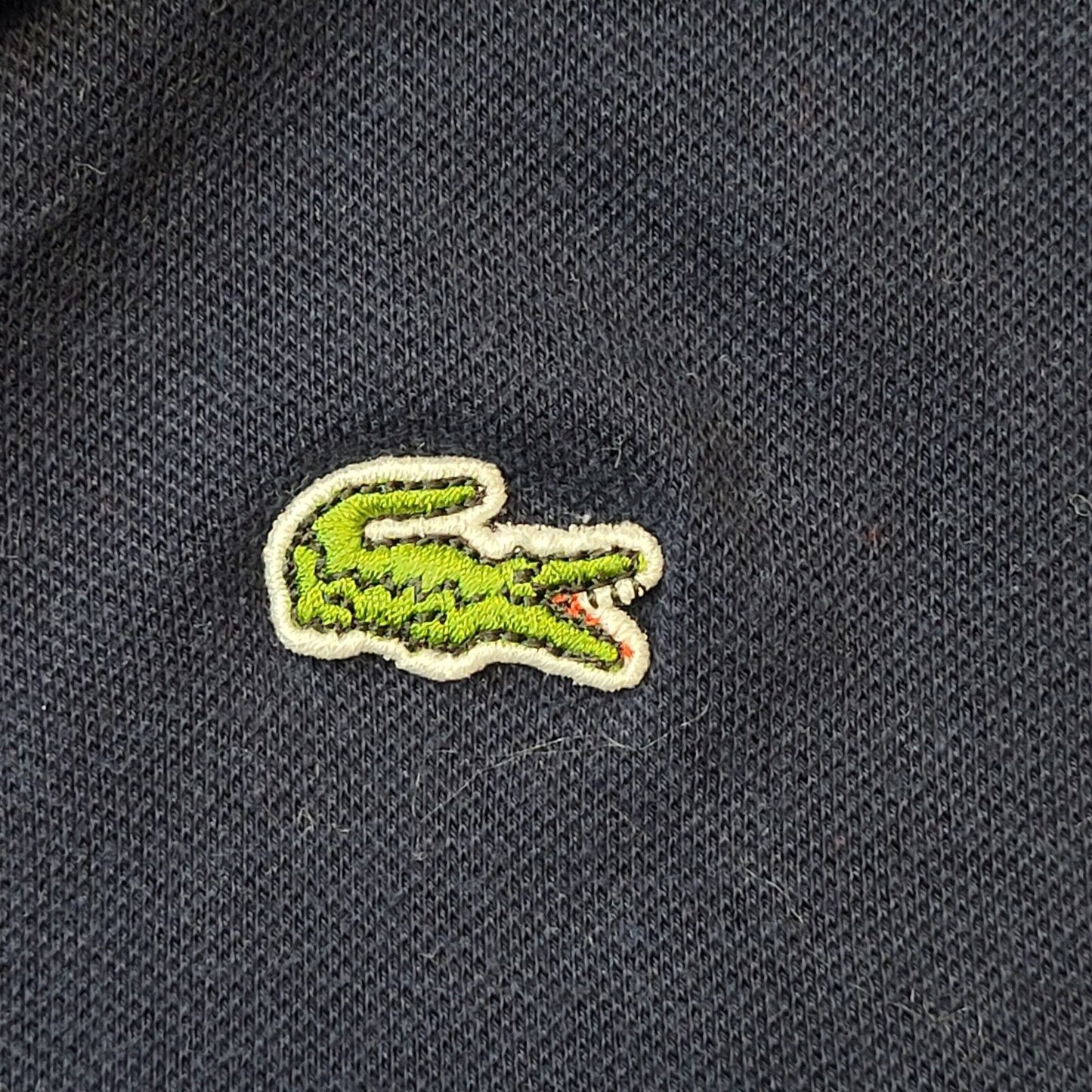 Lacoste Navy Blue Loose Fit Polo Top Womens Size Medium