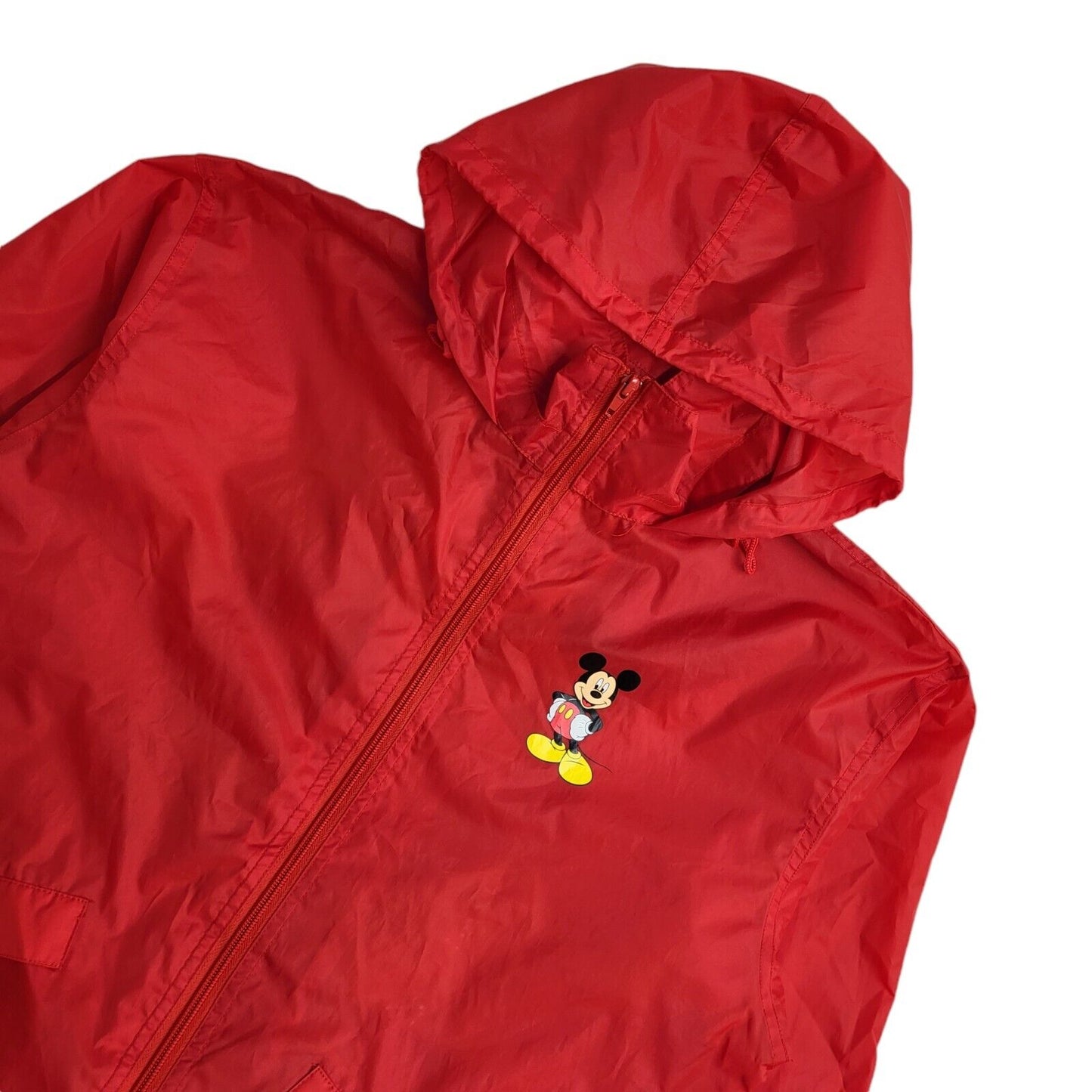 Kids Disney Red Mickey Mouse 90s Hooded Jacket UK Kids Medium