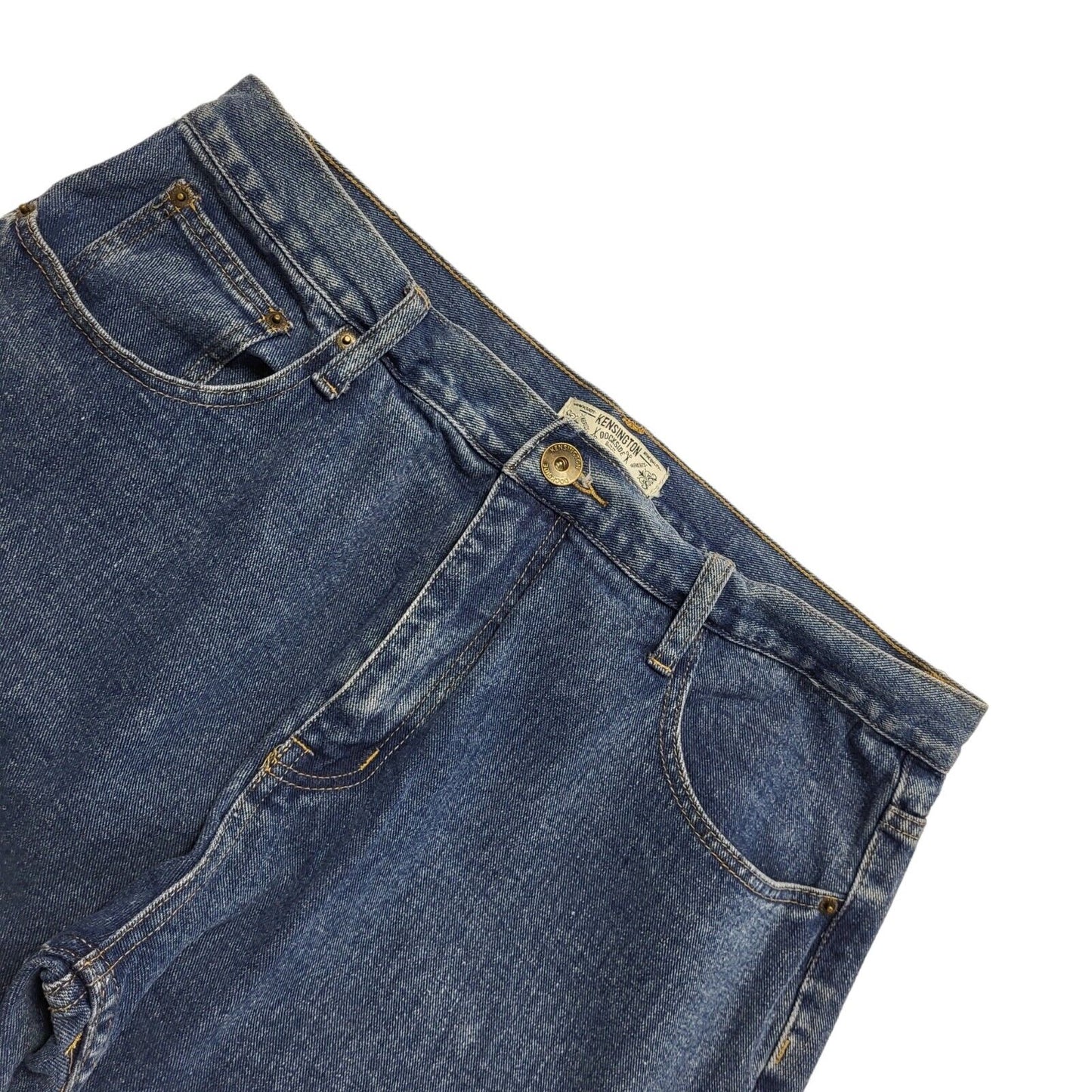 Kensington Dockside 90s Blue Wide Leg Denim Jeans Uk Men's Size S W30 L29