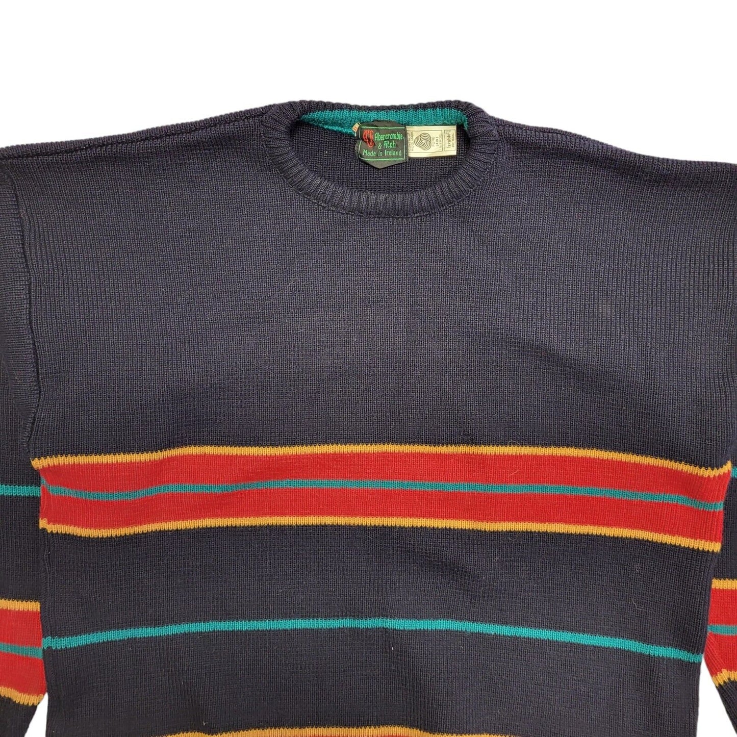 Abercrombie & Fitch 90's Blue & Red Striped Jumper Mens UK XL