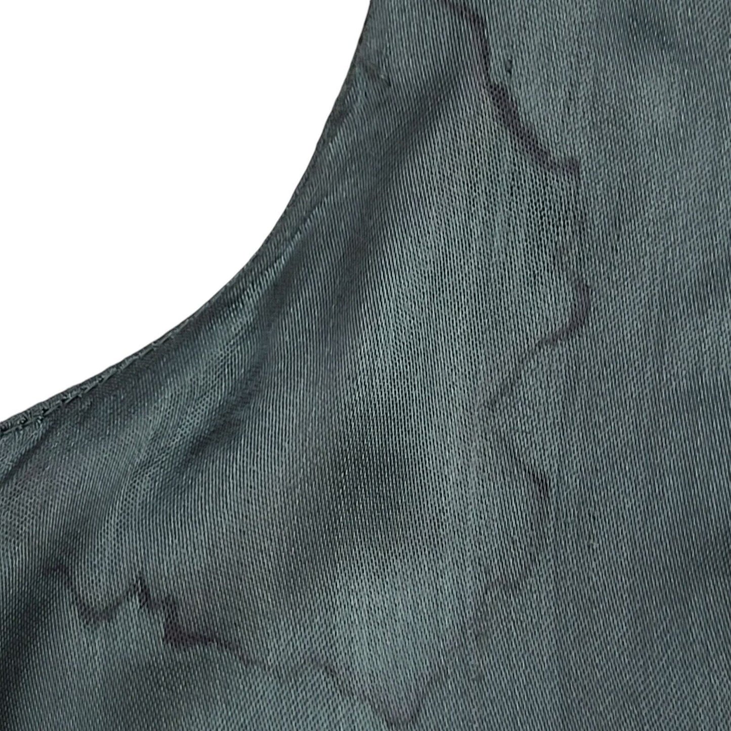 EP.PE Green 80s Suede Leather Snap Fasten Waistcoat Uk Women's Size 12