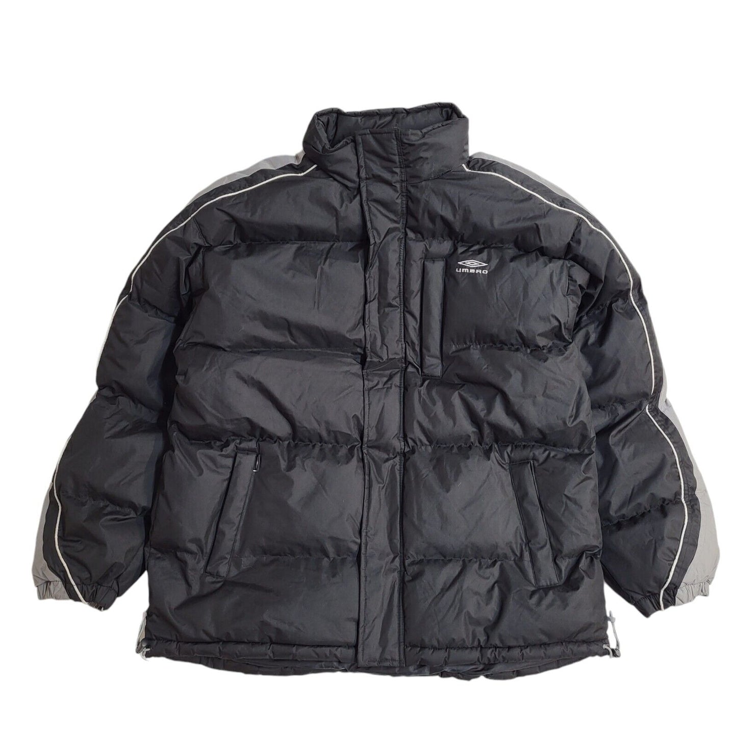 Umbro Y2k Black Zipped Over-sized Sports Jacket Uk Men's Size Large