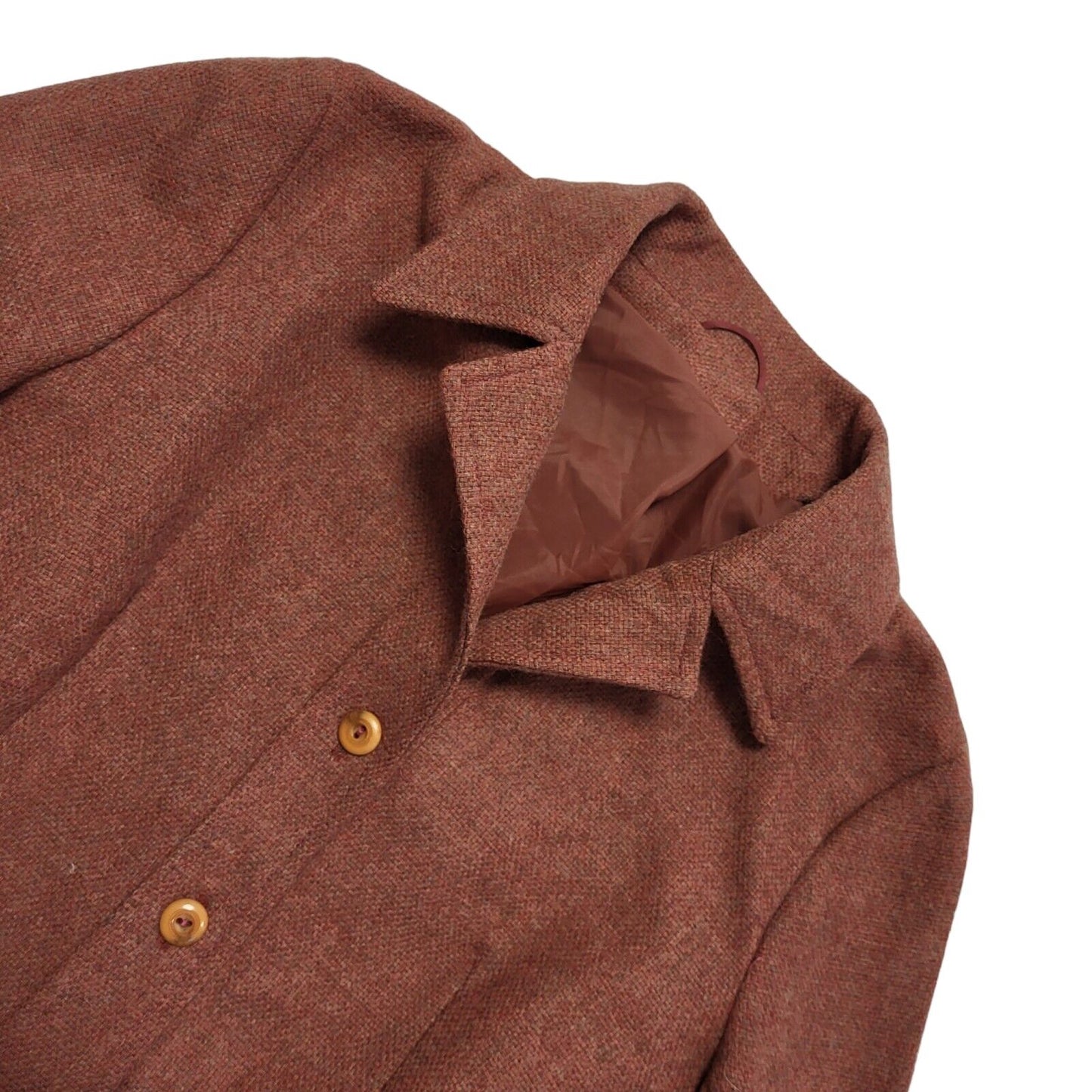 Murray Brothers Vintage 80s Pink Button Wool Jacket Uk Women's Size 12