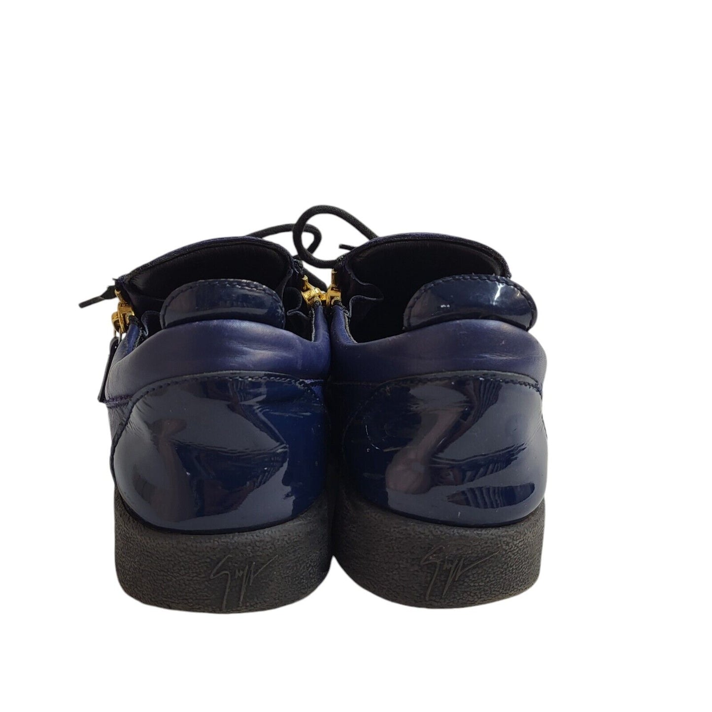 Giuseppe Zanotti Dark Blue Leather Casual Flat Shoes Uk Women's Size 9