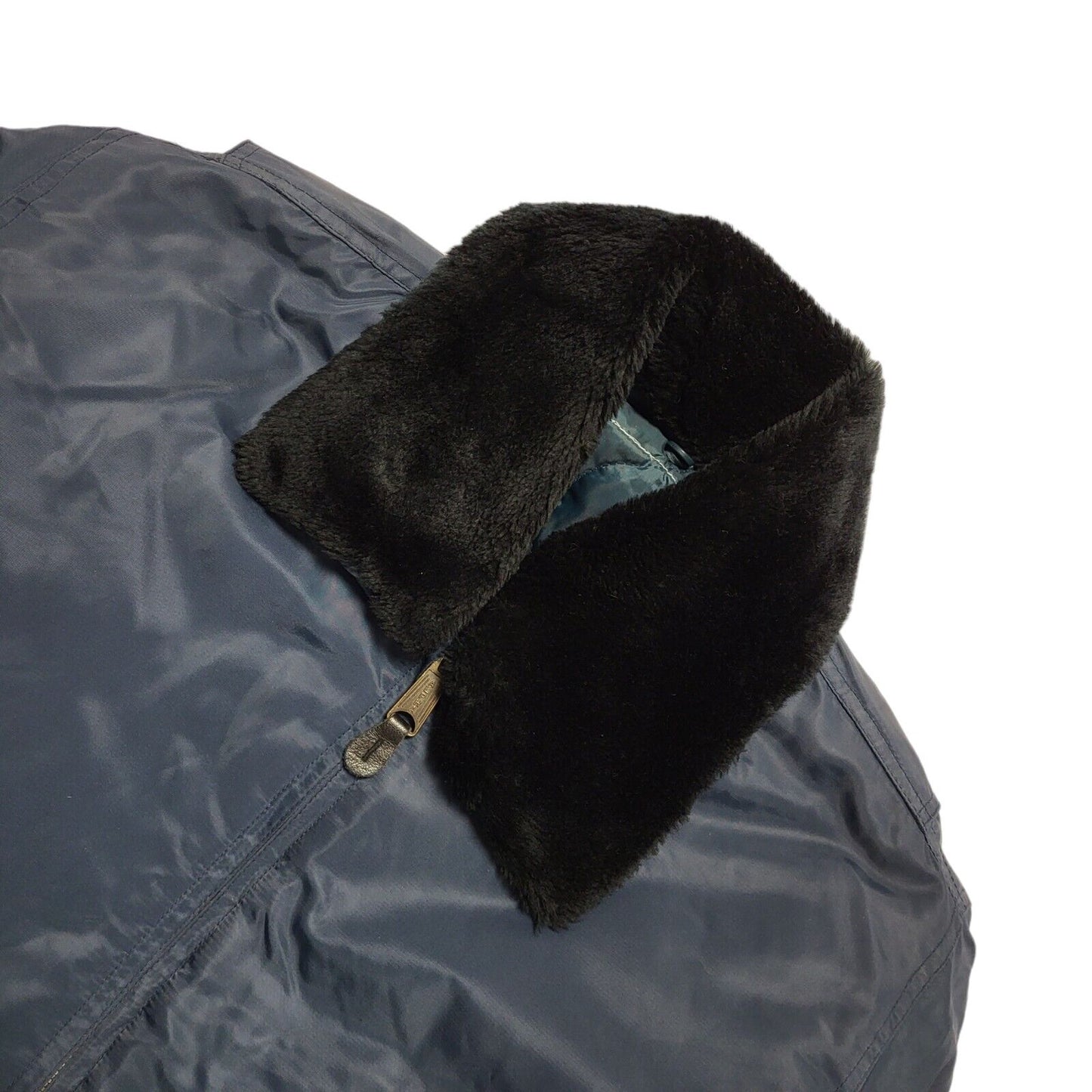 80s Vintage Navy Blue Zipped Jacket Uk Men's Size XL