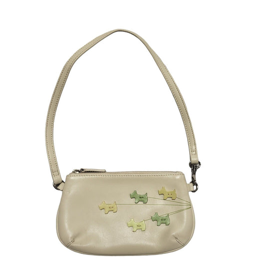 Radley Beige Leather Small Shoulder Hand Bag Uk Women's Size  7" x 4"