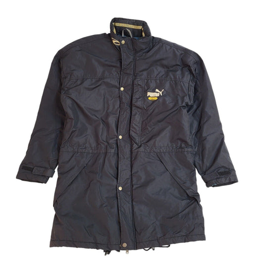 Puma King Vintage Y2k Black Zip & Snap Sports Jacket UK Men's Size Small