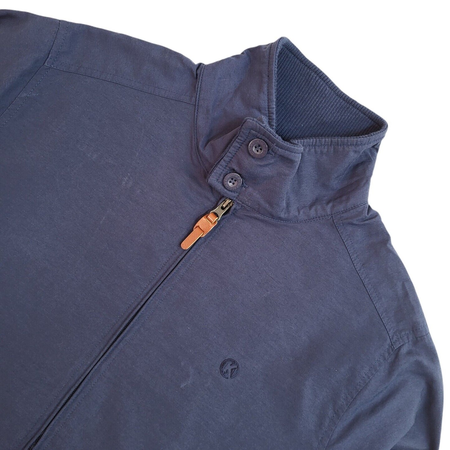 Kickers Vintage 80s Navy Blue Button-Up Bomber Jacket Uk Men's Size Large