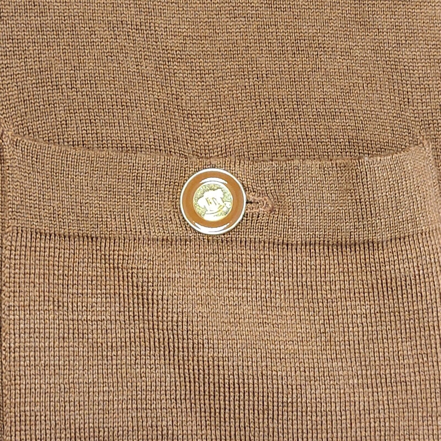 Straven Vintage 80's Brown Roll Neck Pocket Jumper Womens UK Size L