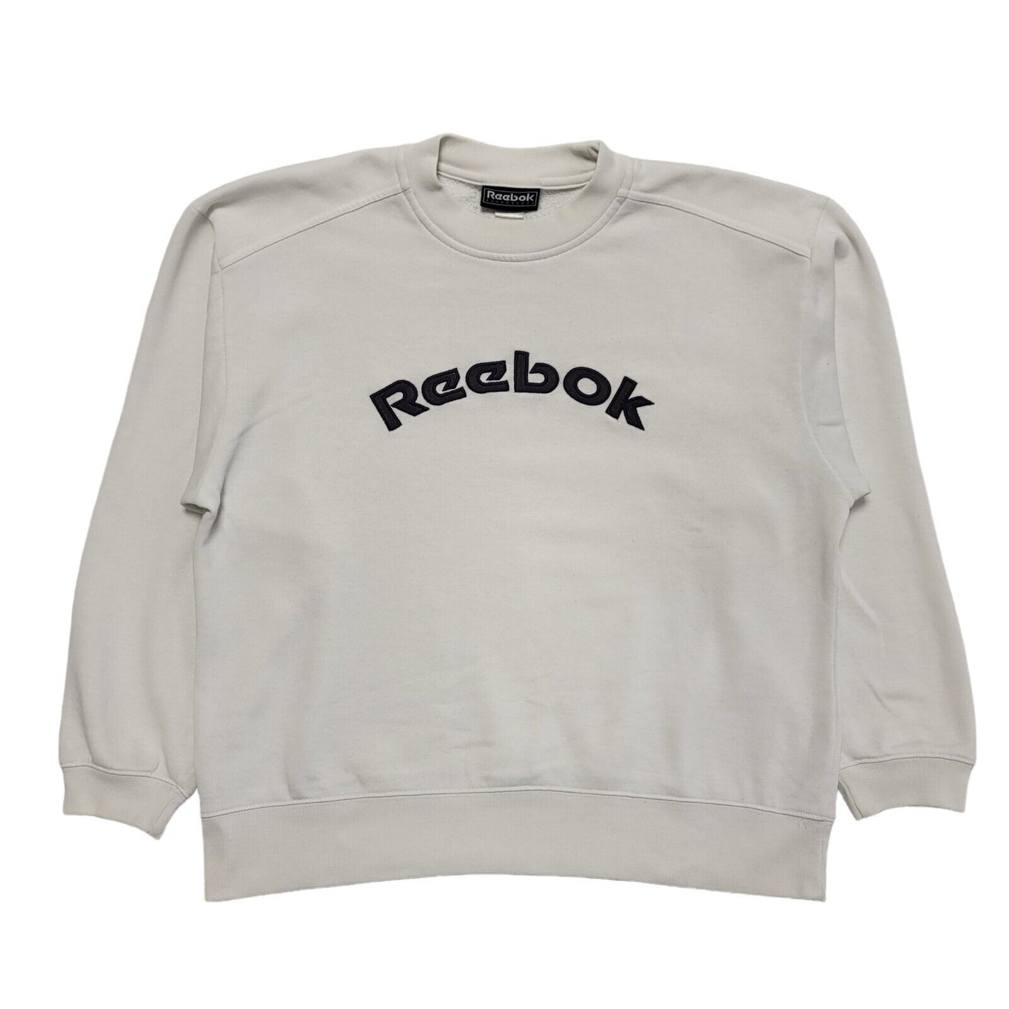 Reebok Essentials Spell Out  Vintage 90s White Sweatshirt Women's Size UK 12
