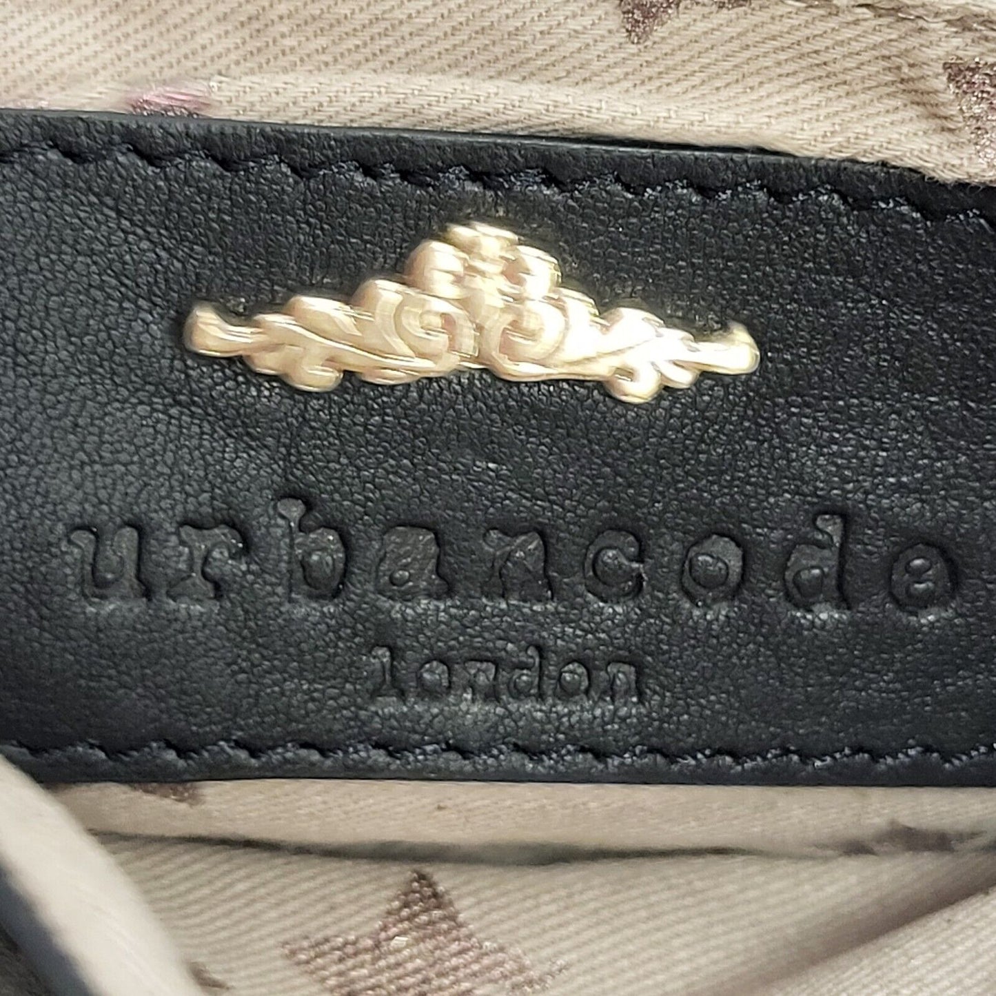 Urban Code Black Clasp Leather Micro Hand Bag Uk Women's Size 5.5" x 5"