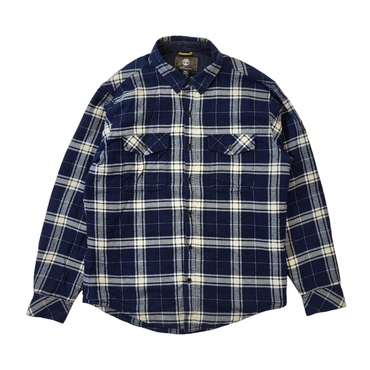 Timberland Earth Keepers Y2K Blue & White Check Shirt Men's Size Medium