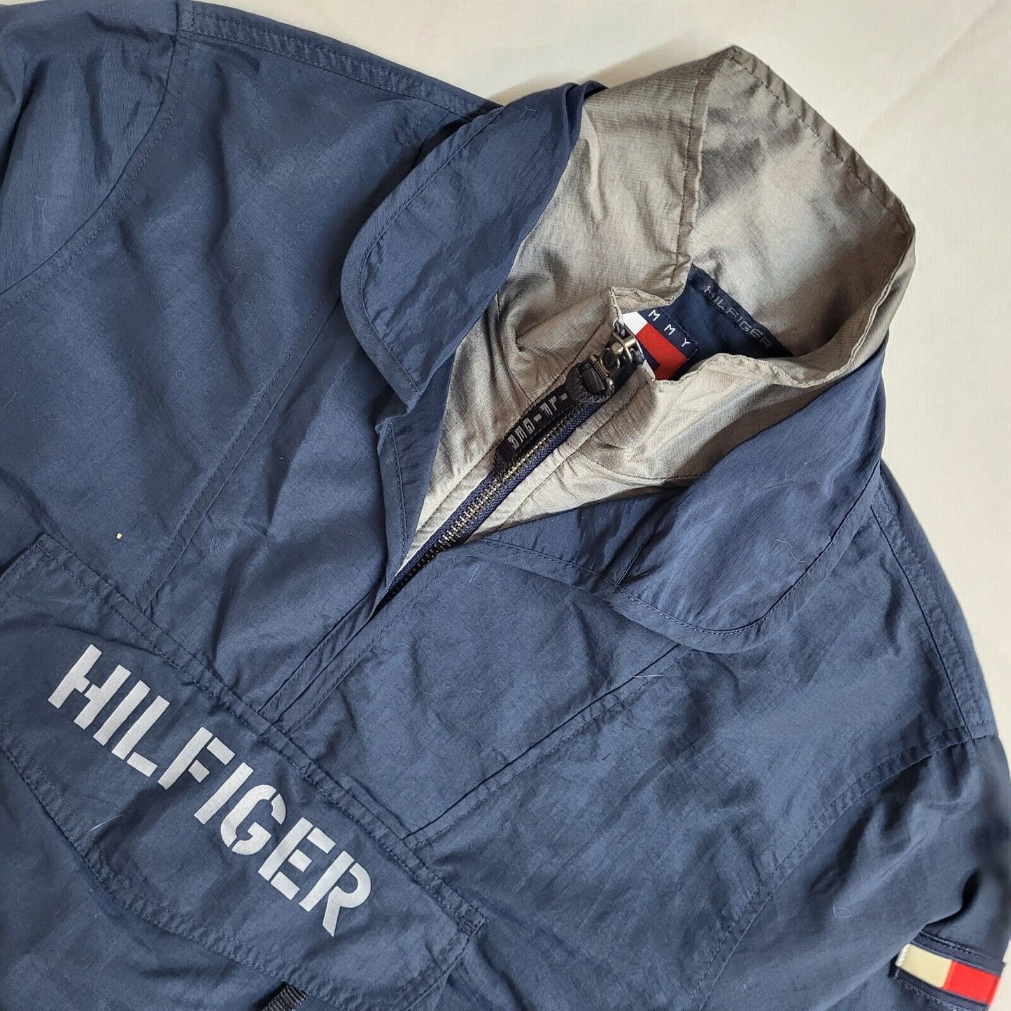 Tommy Hilfiger Navy Blue Y2k Pullover Jacket Uk Men's Size Small