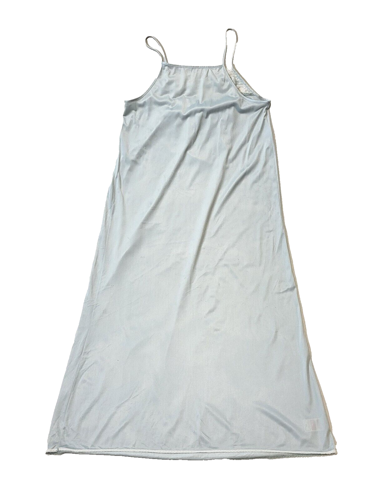 St Michael M&S 80's Vintage Light Blue & White Nightie Womens UK S EU 36