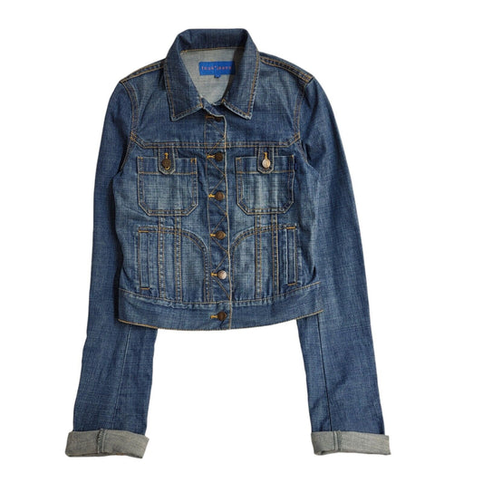 FCUK Jeans Vintage Mid Blue 90s Denim Jacket Uk Women's Size 8