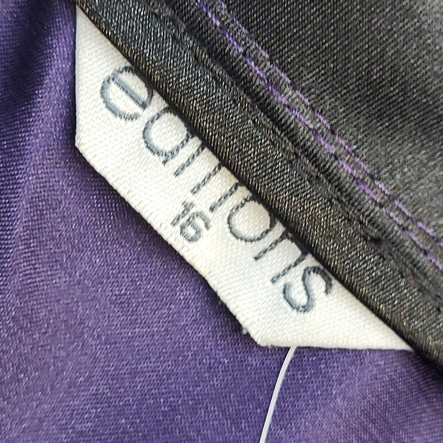 Editions Vintage Y2K V-Neck Purple Satin Long Sleeve Top BNWT Women's UK 16