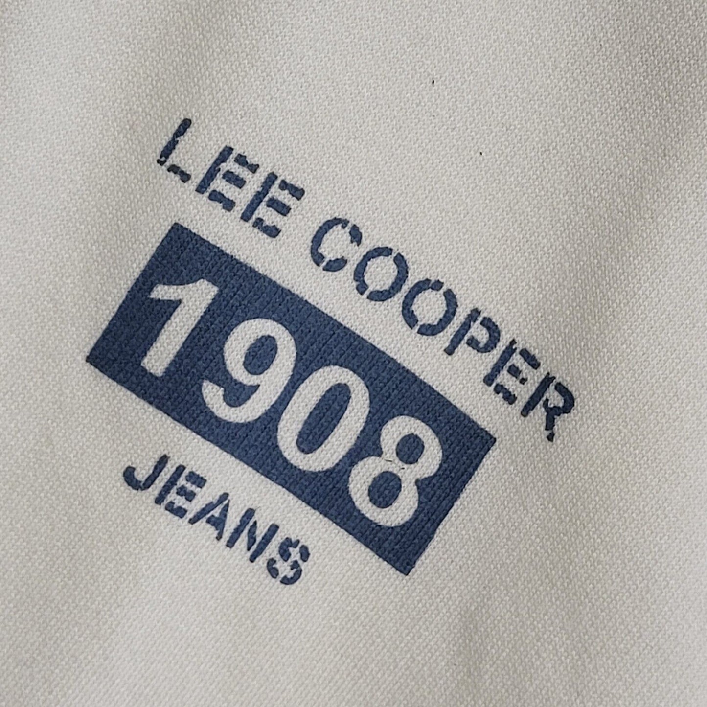 Lee Cooper Vintage Y2k Beige Pullover Sweatshirt Hoodie Uk Men's Size XL