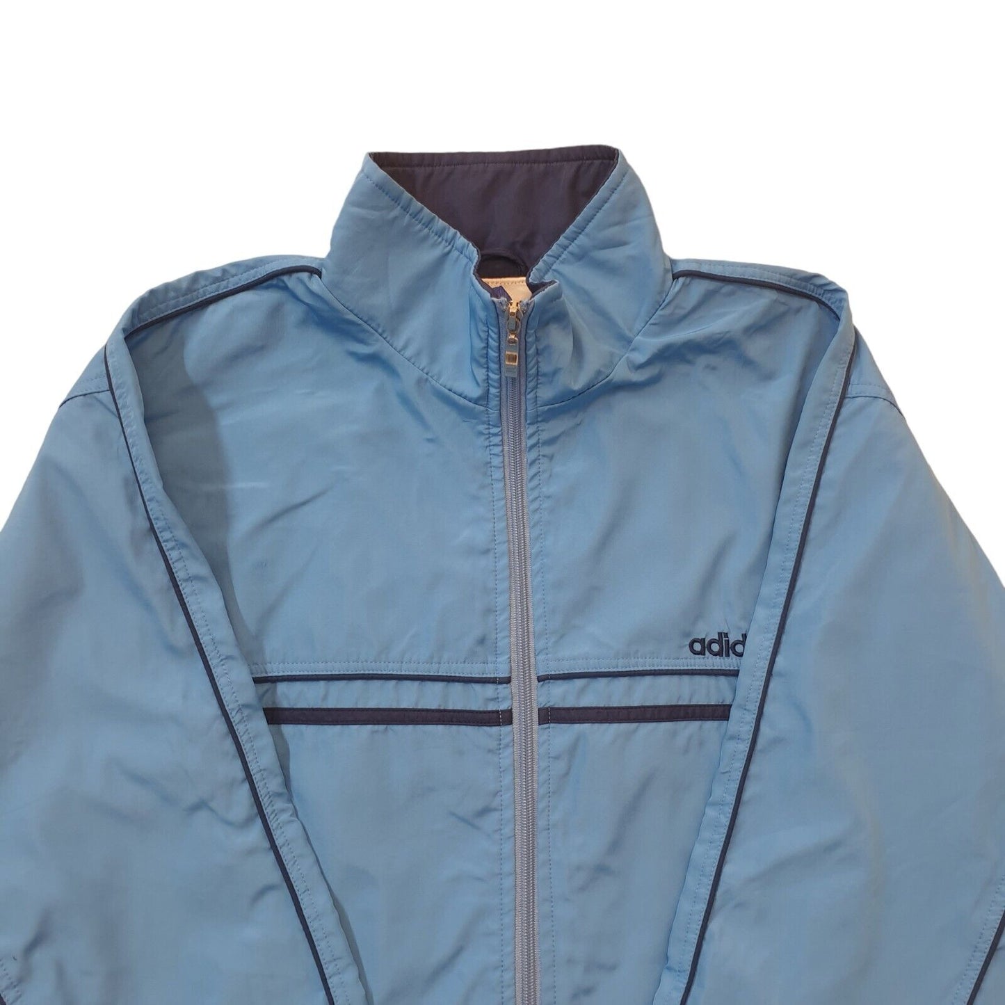 Adidas 90s Vintage Blue High Neck Zip Up Track Jacket Men's Size XXL