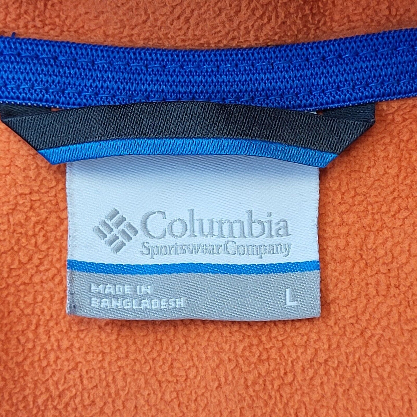 Columbia Blue & Orange Fleece Lined Hooded Jacket Women's Size Large