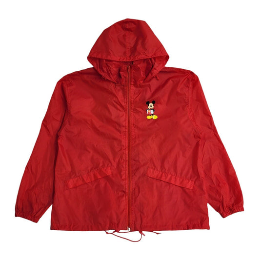 Kids Disney Red Mickey Mouse 90s Hooded Jacket UK Kids Medium