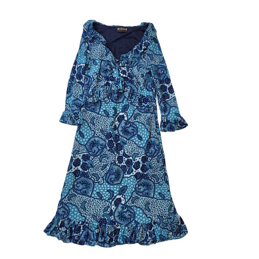 Morgan 90s Vintage Blue Retro Abstract Dress Women's Size XS